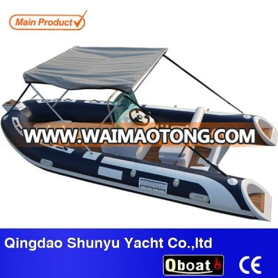 CE 4.7m Pvc or Hypalon Material Fiberglass Hull Boat Rigid Inflatable Boat With CE